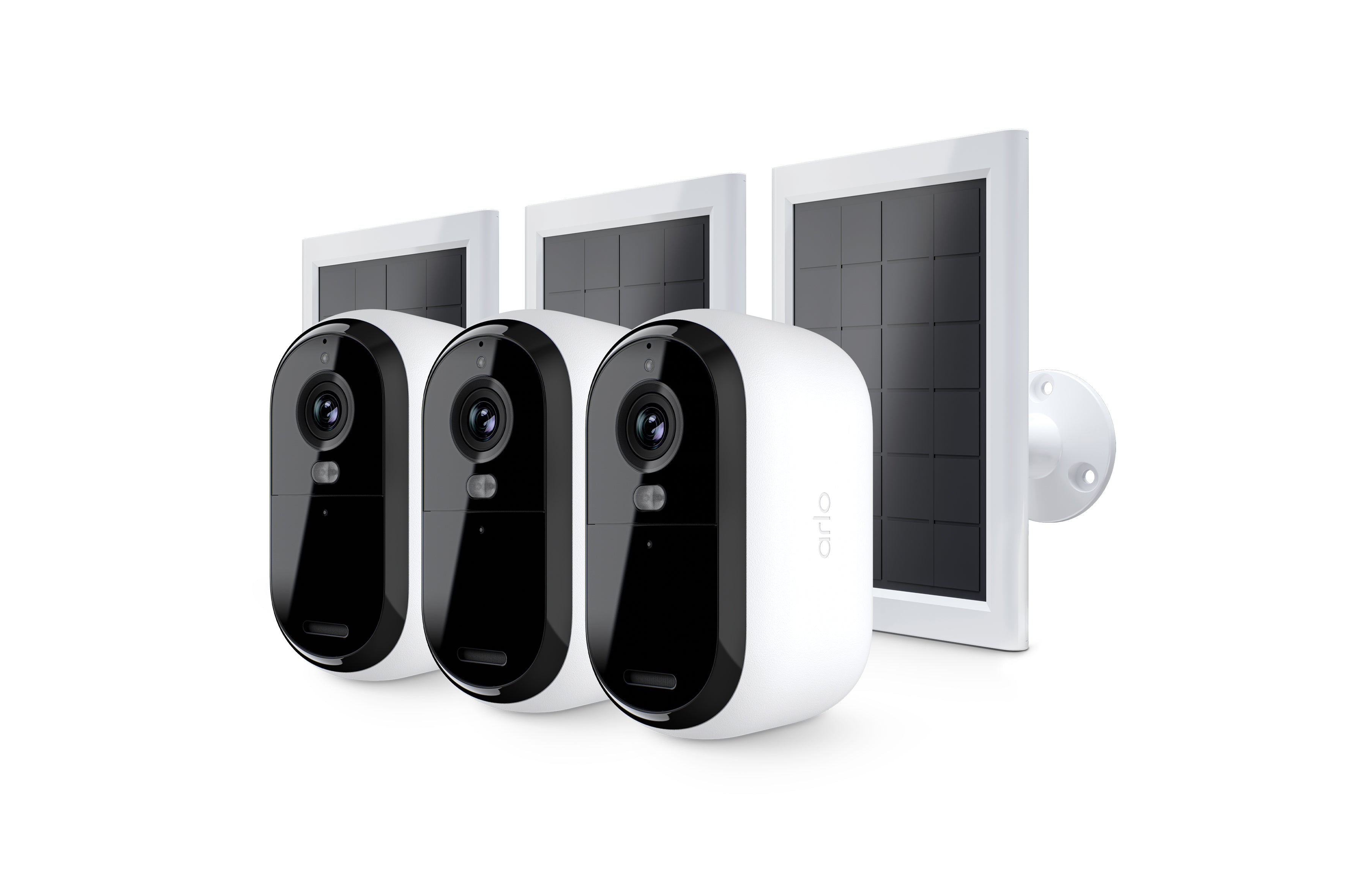 Arlo VMK2380 Essential3 IP-Kamera – 2 MP, Full HD, IP65, Solar, Weiss, 3er-Pack