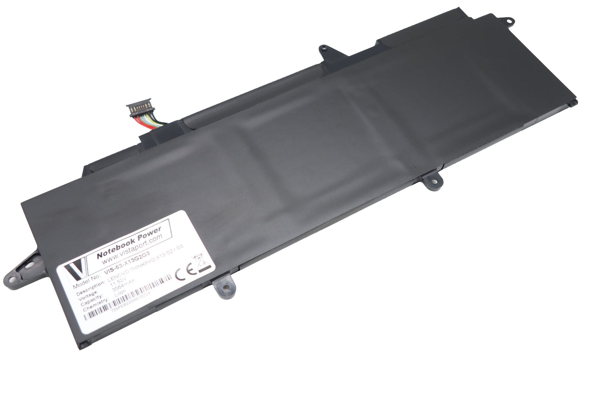 Vistaport Notebook-Akku – für Lenovo ThinkPad X13 (2.–3. Gen.) – 41 Wh, 11,52 V – Schwarz