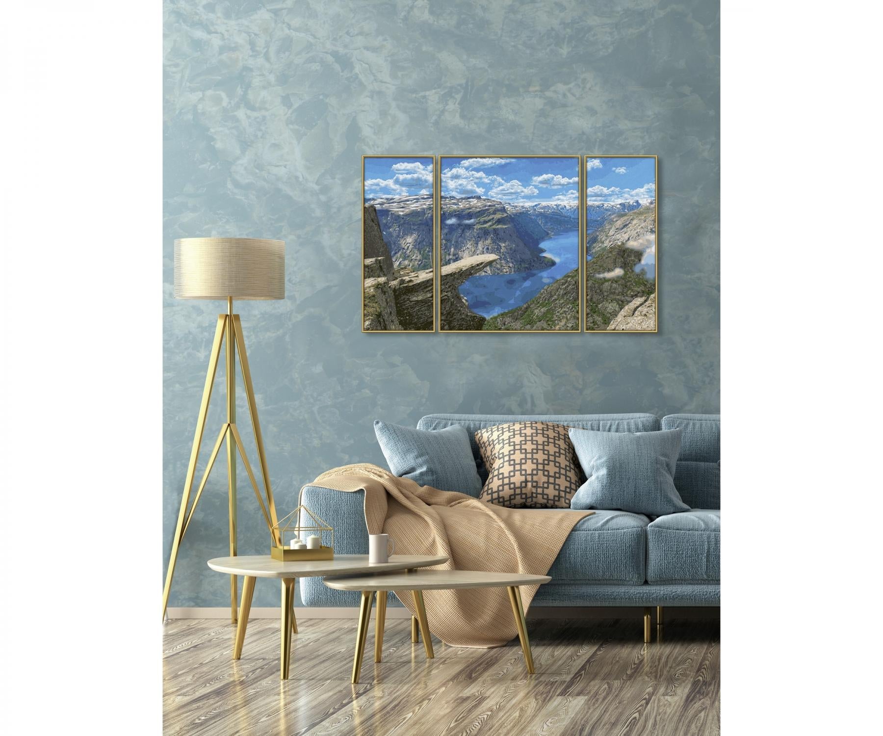 Schipper Malen-nach-Zahlen-Set – Trolltunga (Norwegen) – 3-teilig, 80 × 50 cm – ab 14 Jahren
