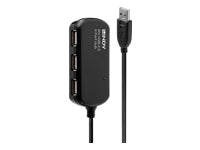 Lindy 42781 USB-Hub – USB-A, 4× USB-A, für Windows/Mac/Linux