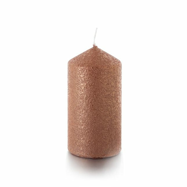 Balthasar Zylinderkerze – Ø 7 × 14 cm – Paraffin, Kupfer
