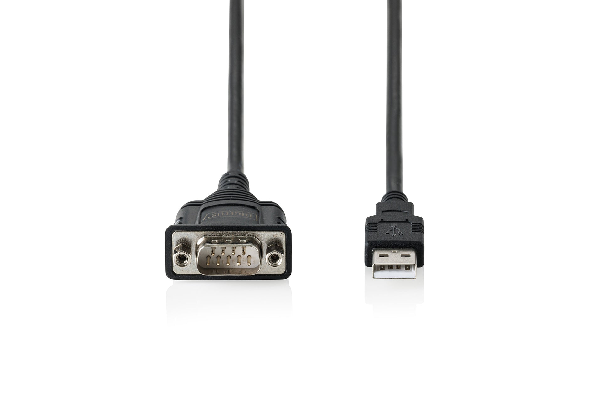 Digitus USB-A zu DB-9 Kabel – FTDI FT232RNL, 1,8 m, für Windows/MacOS/Linux – Schwarz