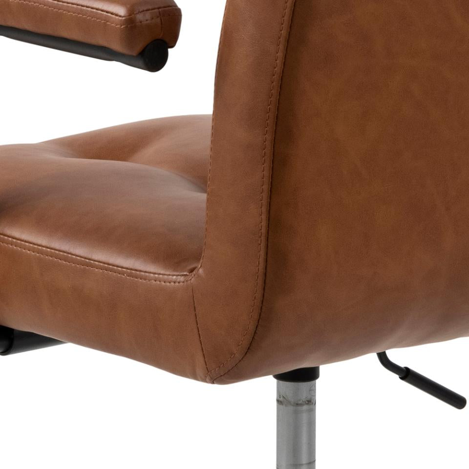 Actona AC Design Bürostuhl Cosmo – Kunstleder, Metallfuss, Braun