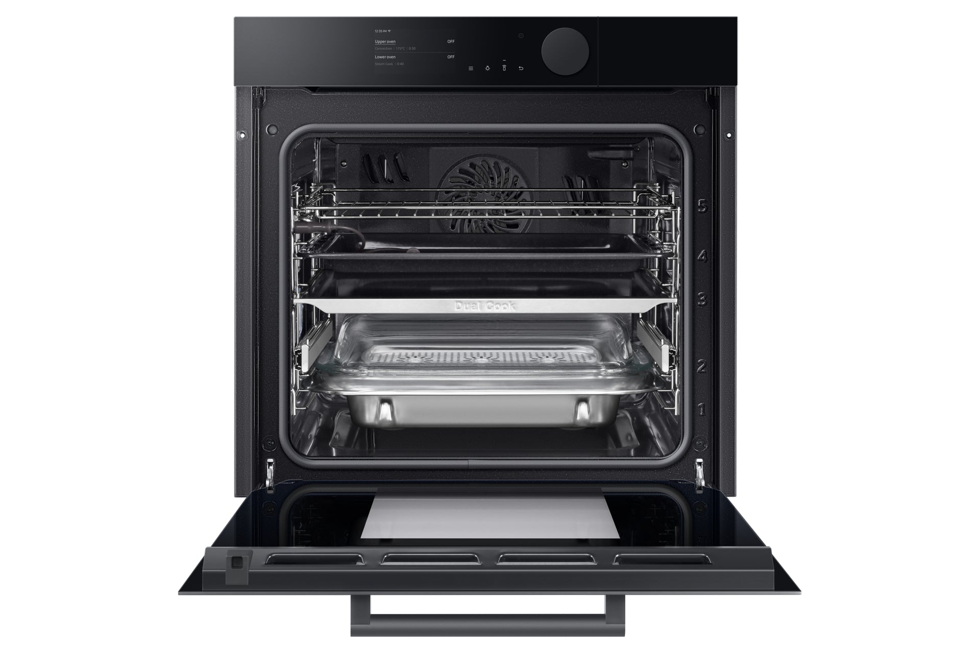 Samsung Einbau-Ofen NV8000 – 75 l, Dual Cook Steam & Pyrolyse – Onyx Schwarz