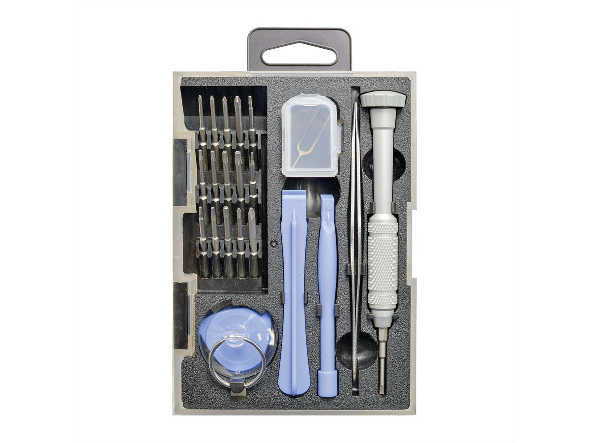 VALUE Elektronik-Reparaturset – Bits: Torx, Phillips, Pentalobe – für Laptop, Smartphone & Tablet – 24-teilig
