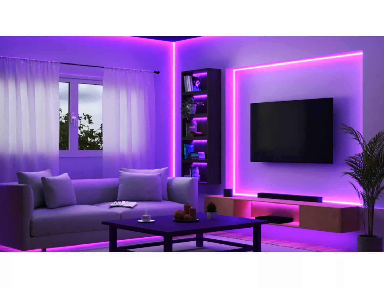 WiZ LED-Strip – 30 m, 1350 lm, 22 W, RGB, dimmbar, WiFi, für HomeKit, weiss