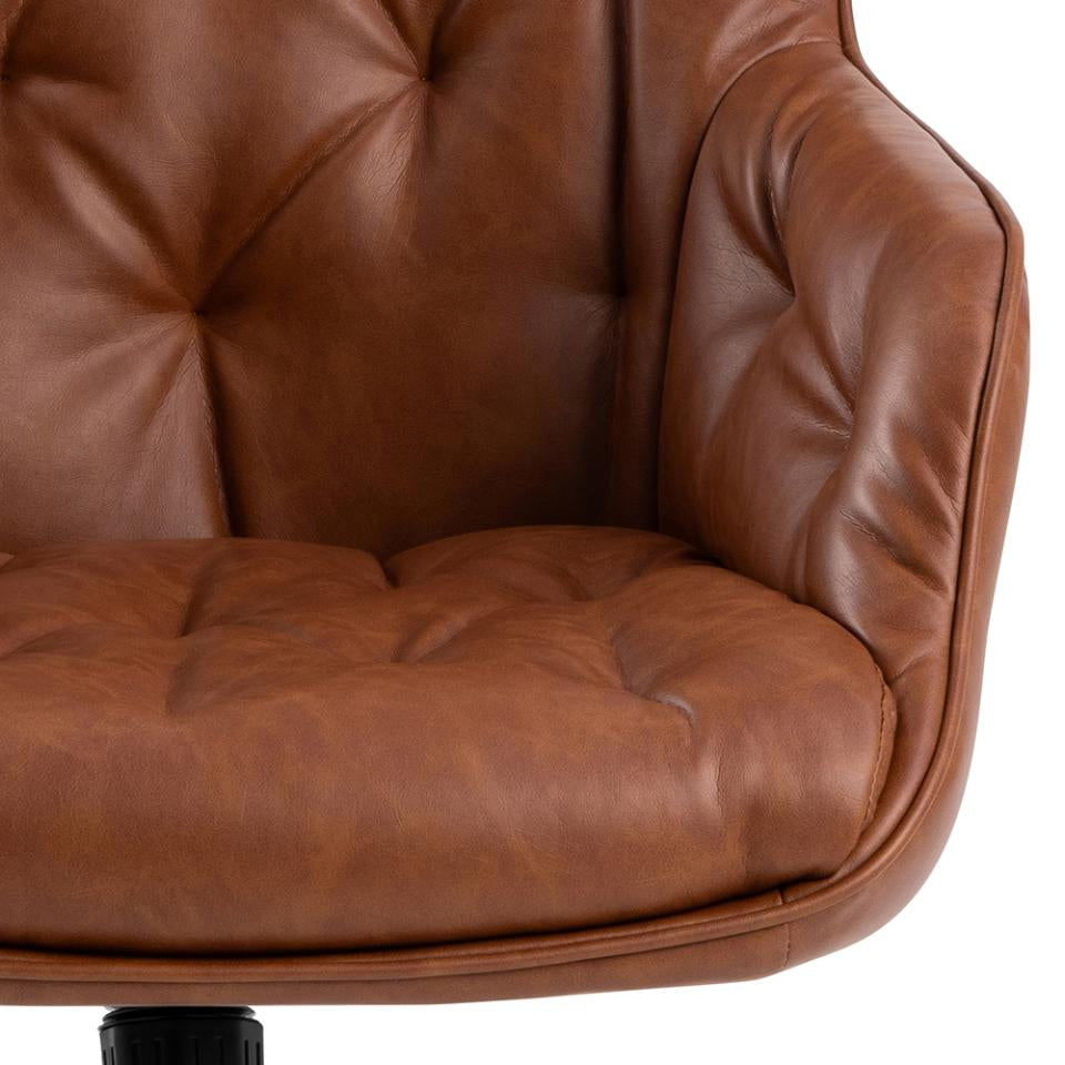 Actona AC Design Bürostuhl Erik – braun, Kunstleder