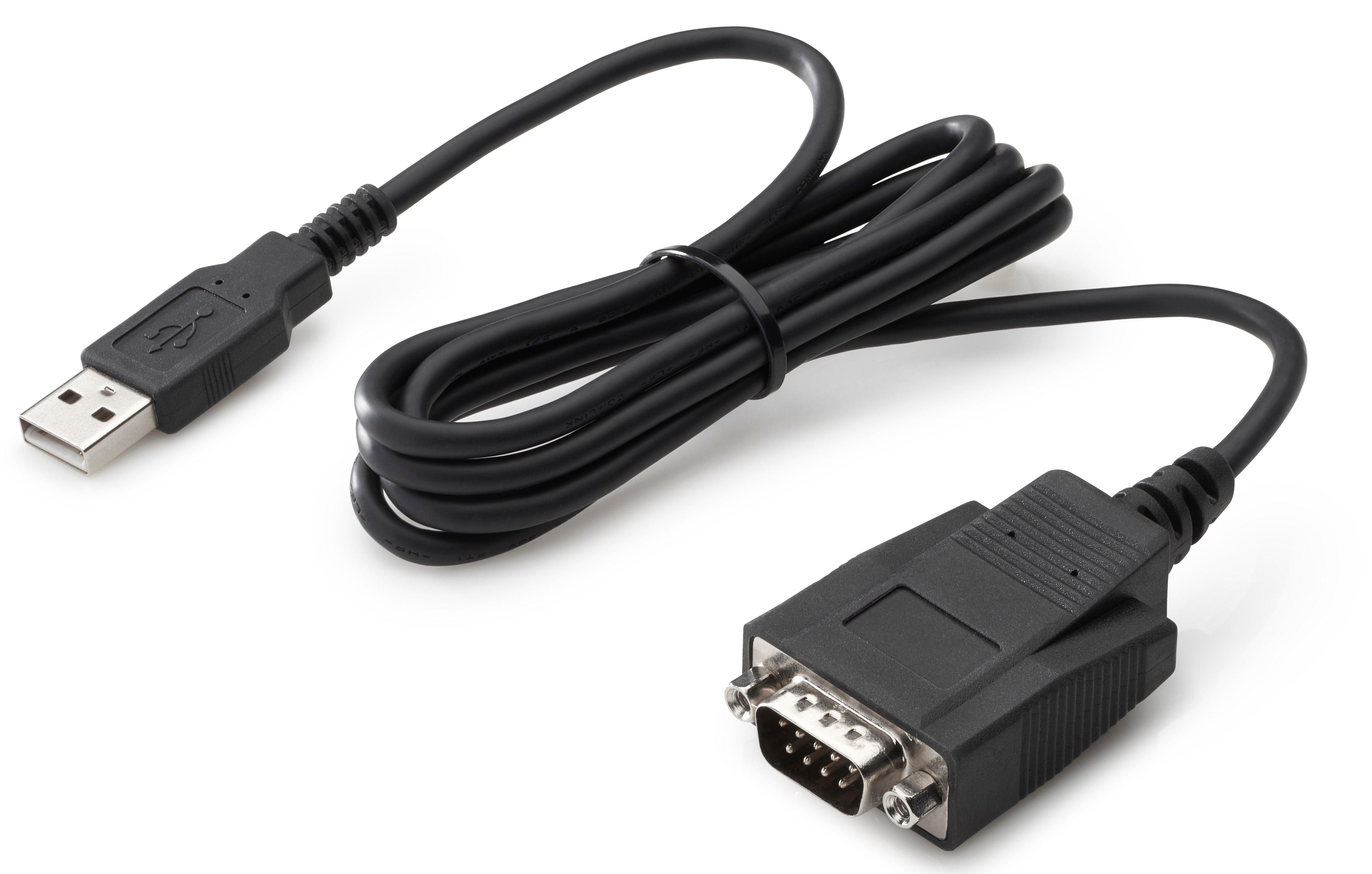 HP Adapter USB-A zu DB-9 (seriell) – Schwarz