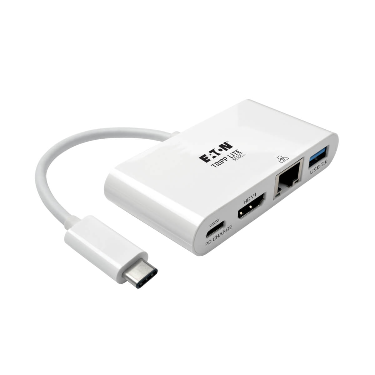 Tripp Lite U444-06N-HGU-C Multiport-Adapter – USB-C, HDMI, 1× USB-A, 60 W PD, GbE
