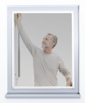 Windhager IS Stretch Fenster-Fliegengitter – 120 × 140 cm – Anthrazit – Aluminium-Rahmen