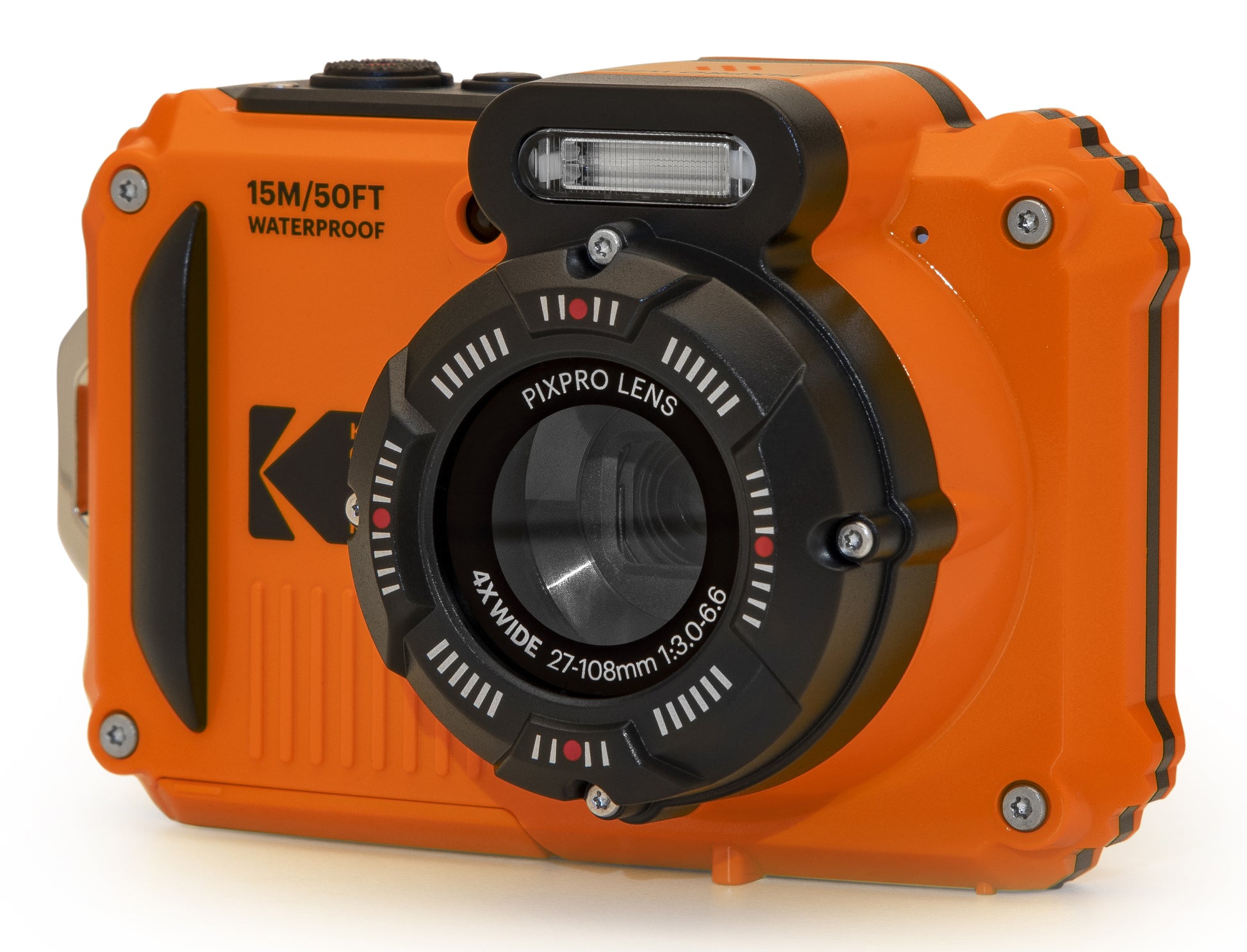 Kodak WPZ2 – Outdoor-Kompaktkamera, 16,4 MP 1/2,3", 1080p, 4× opt. Zoom, Orange
