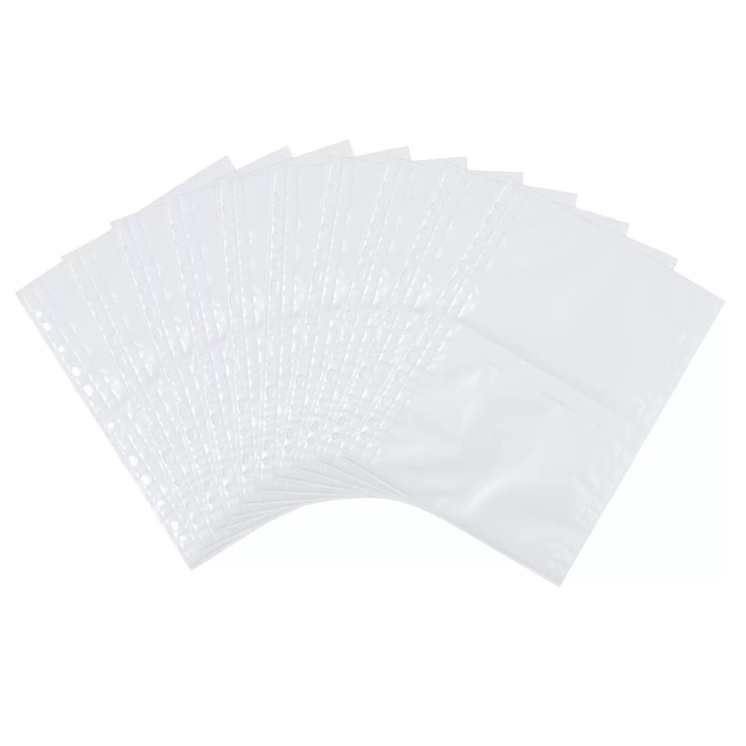 HERMA Sichtmappe 13×18 cm quer – 10er-Pack, Weiss, Kunststoff, glänzend