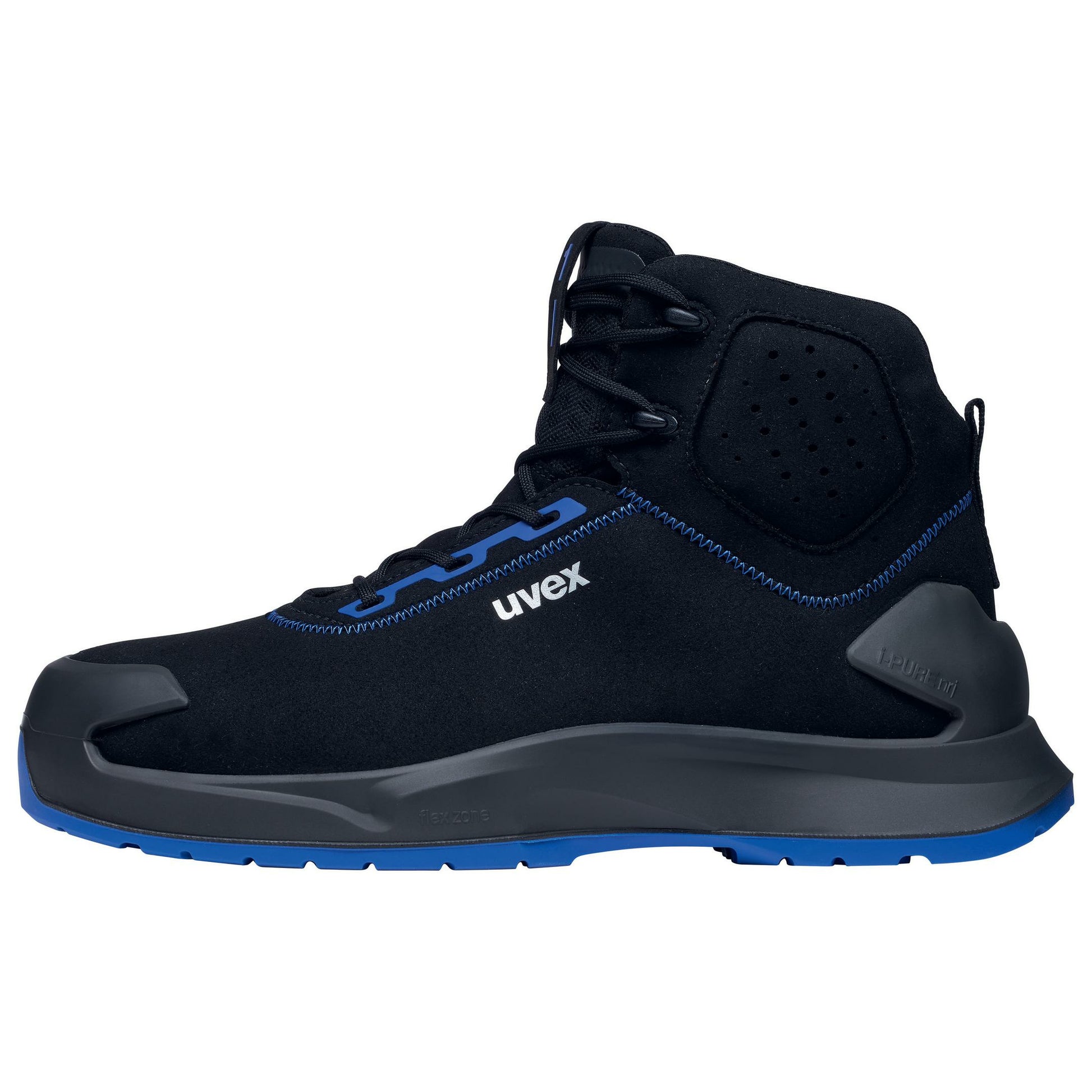 Uvex 1 x-craft Sicherheitsstiefel S2 – Schwarz/Blau – Grösse 50, Weite 11