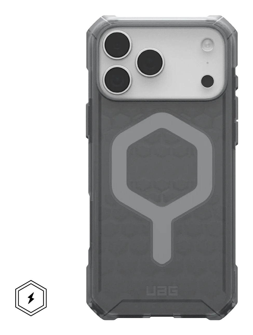 Urban Armor Gear Backcover Essential Armor MS – für Apple iPhone 17 Pro Max – grau – TPU, MagSafe-kompatibel