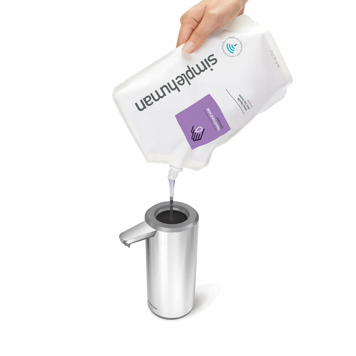 simplehuman ST1082 Seifenspender – Edelstahl, Silber matt – 266 ml
