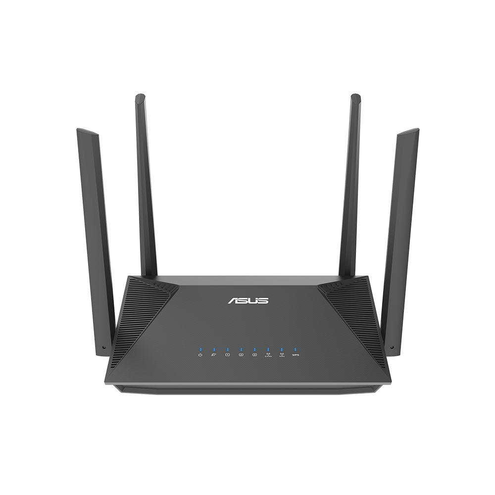 ASUS RT-AX52 – Wi-Fi 6 Router, Dual-Band (2,4/5 GHz), AX1800, 4× GbE, Schwarz
