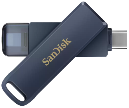 SanDisk iXpand Phone Drive USB-Stick – 256 GB, Typ-C, Metallic Sky