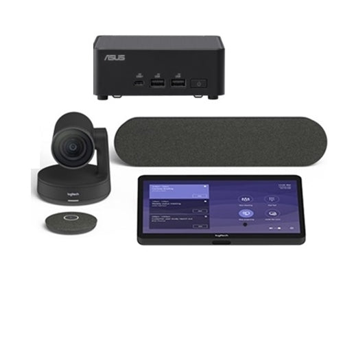 Logitech TAP Medium Room – Videokonferenzsystem, mit Rally & Asus NUC MTR