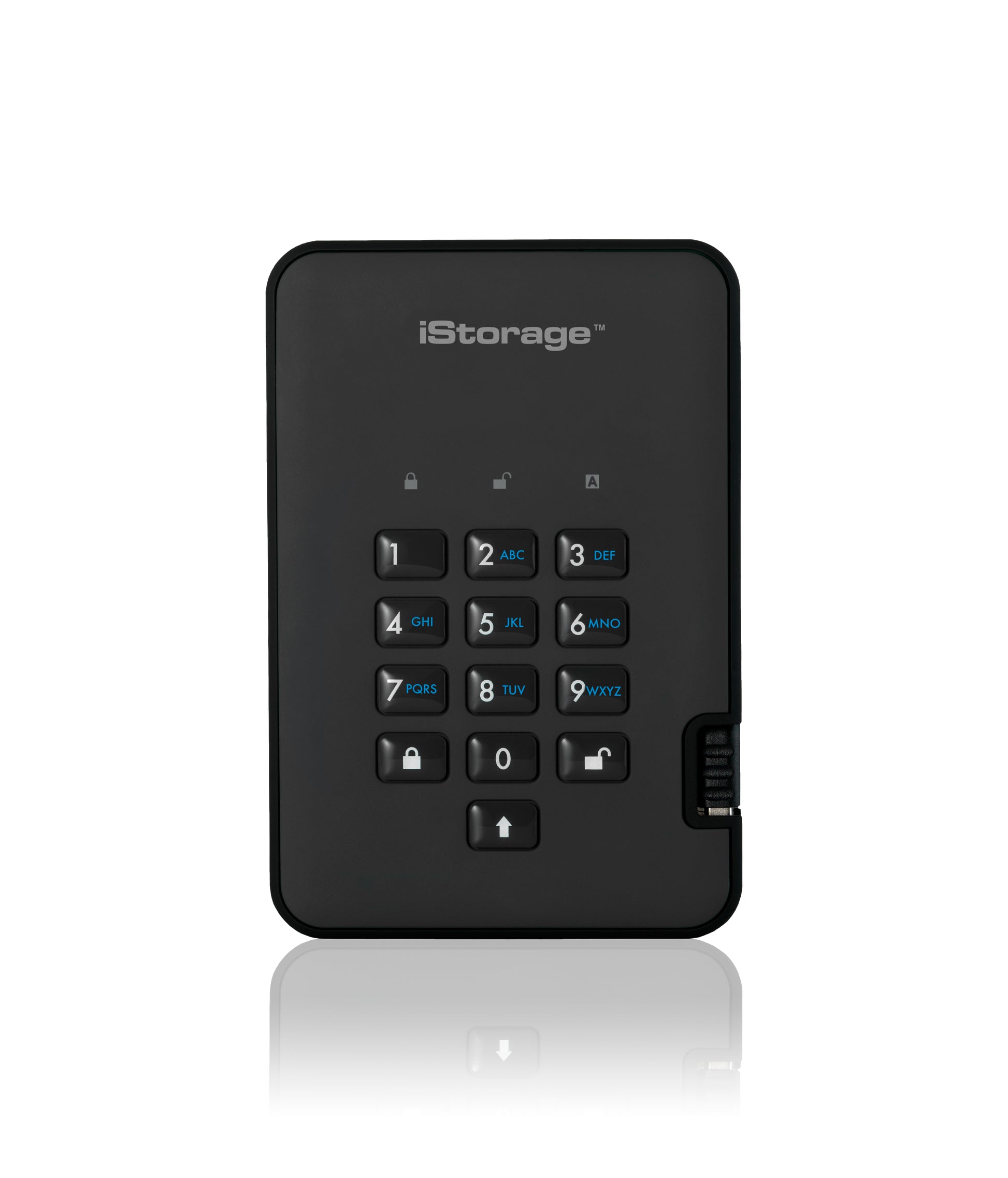 iStorage diskAshur2 – 512 GB, 2,5" SSD, USB 3,2 Gen 1, hardwareverschlüsselt, für Windows/Mac/Linux/Android