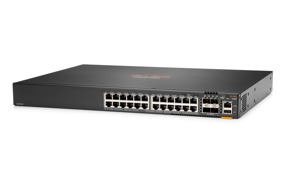 HPE Aruba CX 6200F 24G – Managed Switch – 24×GbE, 4×SFP+, L3, 1U