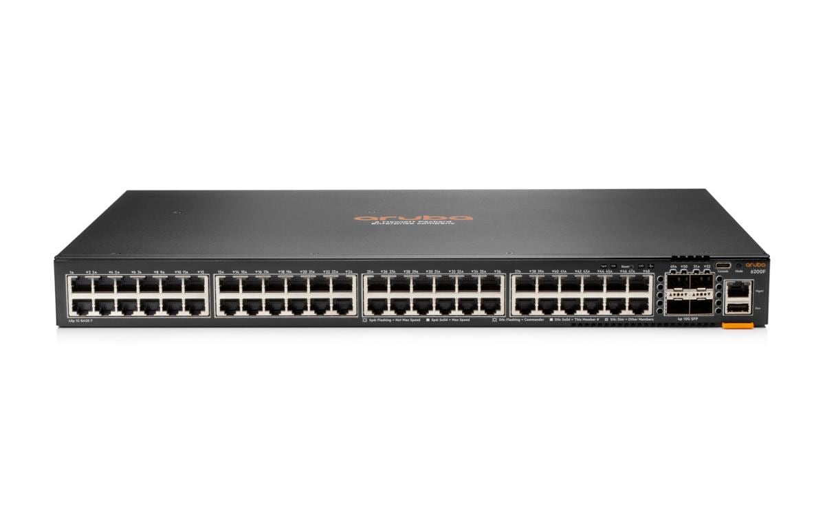 HPE Aruba Networking CX 6200F 48G – Managed Switch – 48×GbE, 4×SFP+, L3, 1U