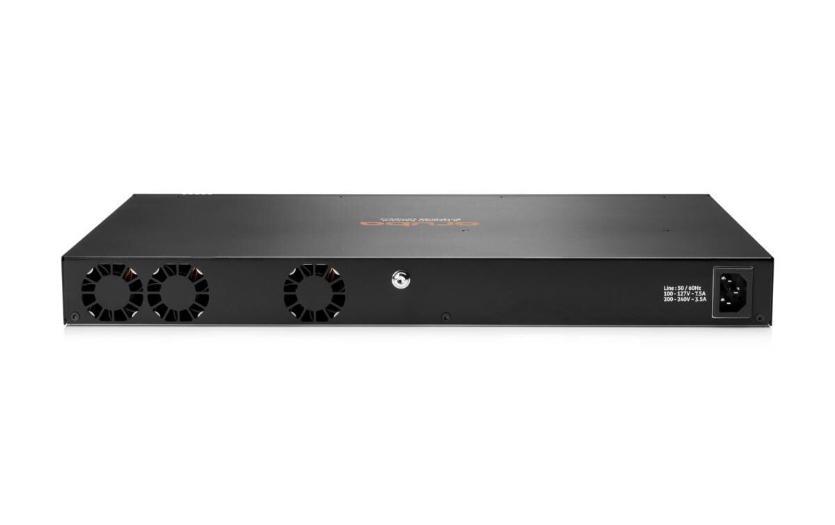 HPE Aruba Networking CX 6200F 48G Klasse-4 – Managed Switch – 48×GbE, 4×SFP+, L3, PoE+ 370 W, 1U