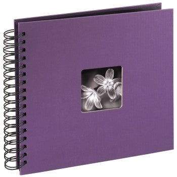 Hama Fotoalbum Wiro Fine Art – lila, mit Pergaminzwischenblättern, Papier, 280 × 240 mm