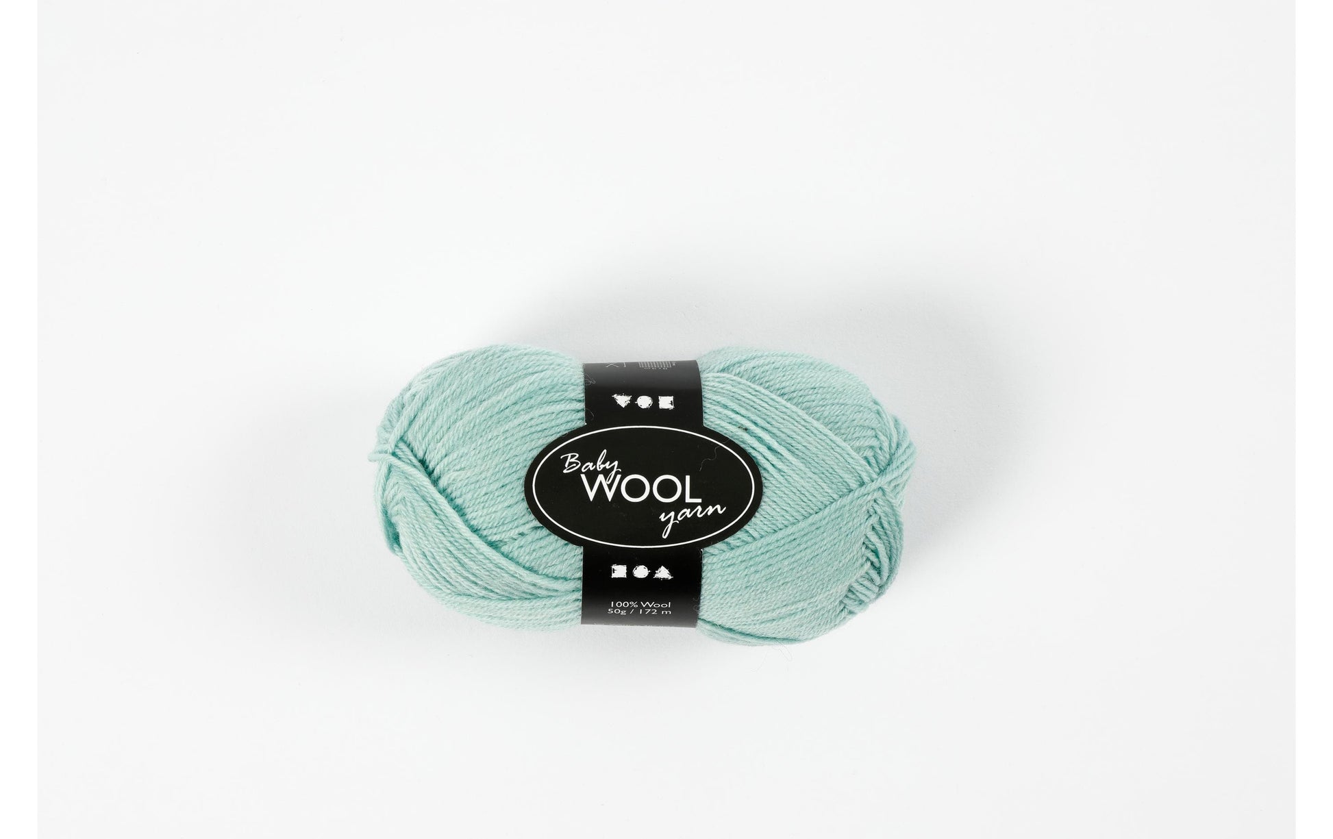 Creativ Company Merinowolle Garn Hellgrün – 50 g, 172 m, Nadel 3,5 mm