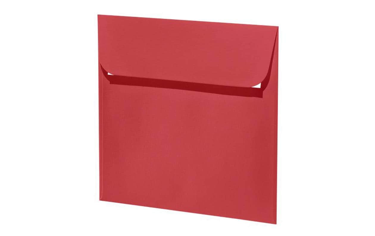 Artoz Couvert 160 × 160 mm, ohne Fenster, rot, 100 g/m²