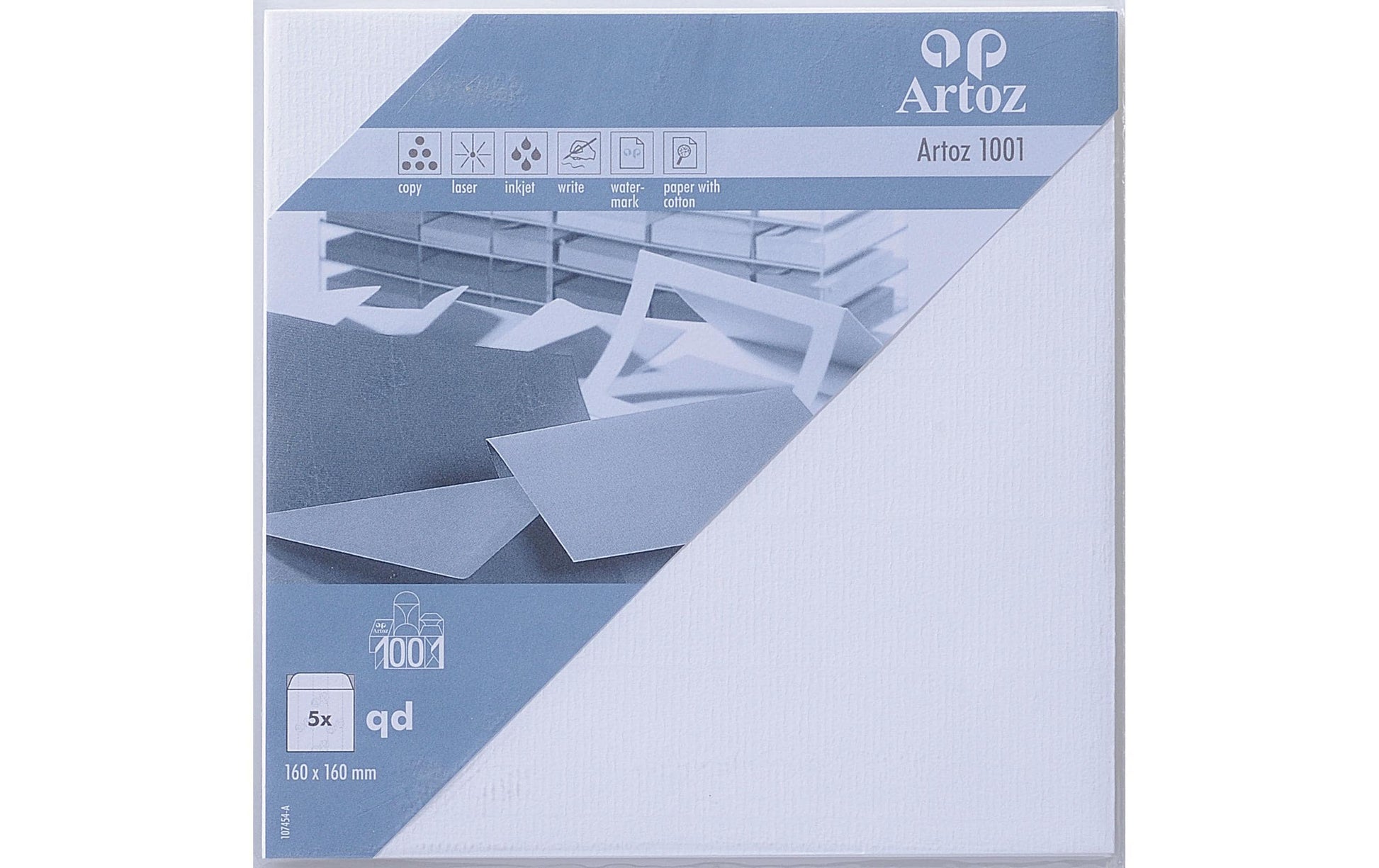Artoz Couvert 160 × 160 mm, ohne Fenster, weiss, 100 g/m²