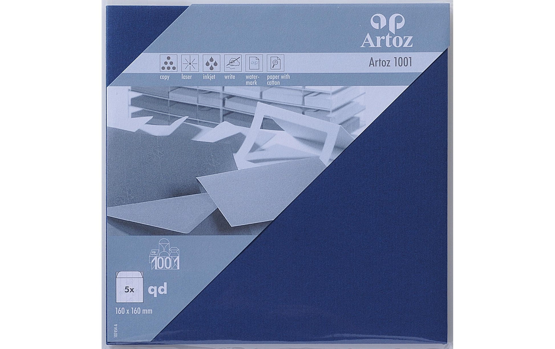 Artoz Couvert 160 × 160 mm, ohne Fenster, dunkelblau, 100 g/m²
