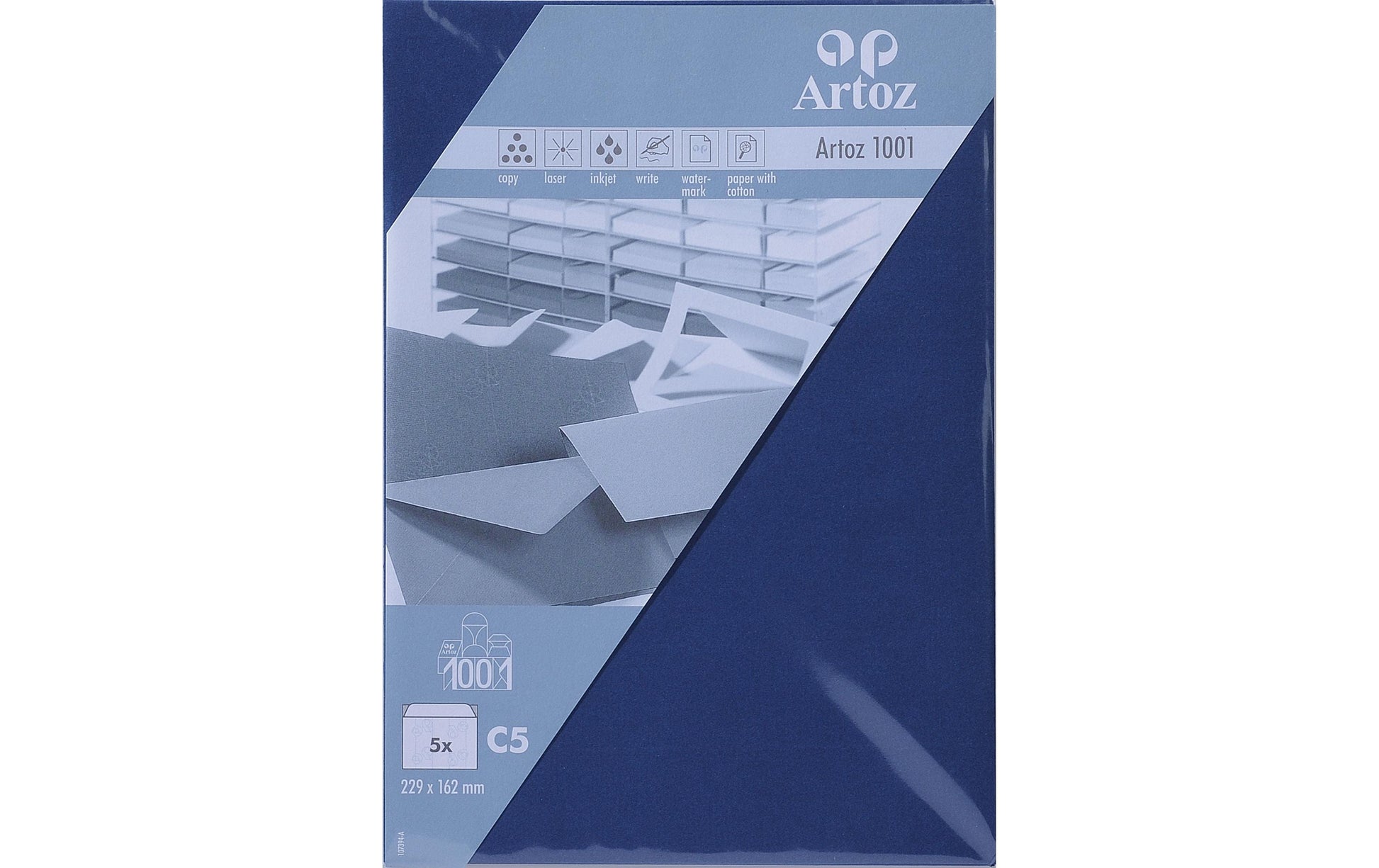 Artoz Couvert C5, ohne Fenster, blau, 100 g/m²