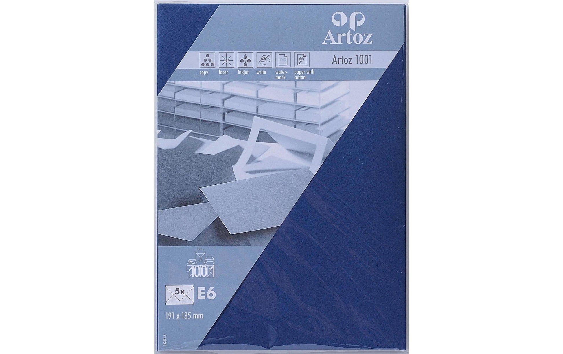 Artoz Couvert 135 × 191 mm, ohne Fenster, blau, 100 g/m²