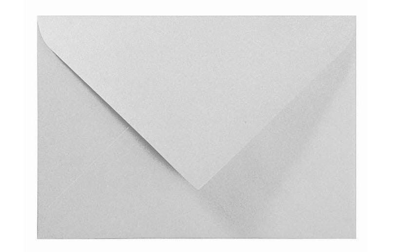 Artoz Couvert B6, ohne Fenster, silber, 120 g/m² – 5 Stk.