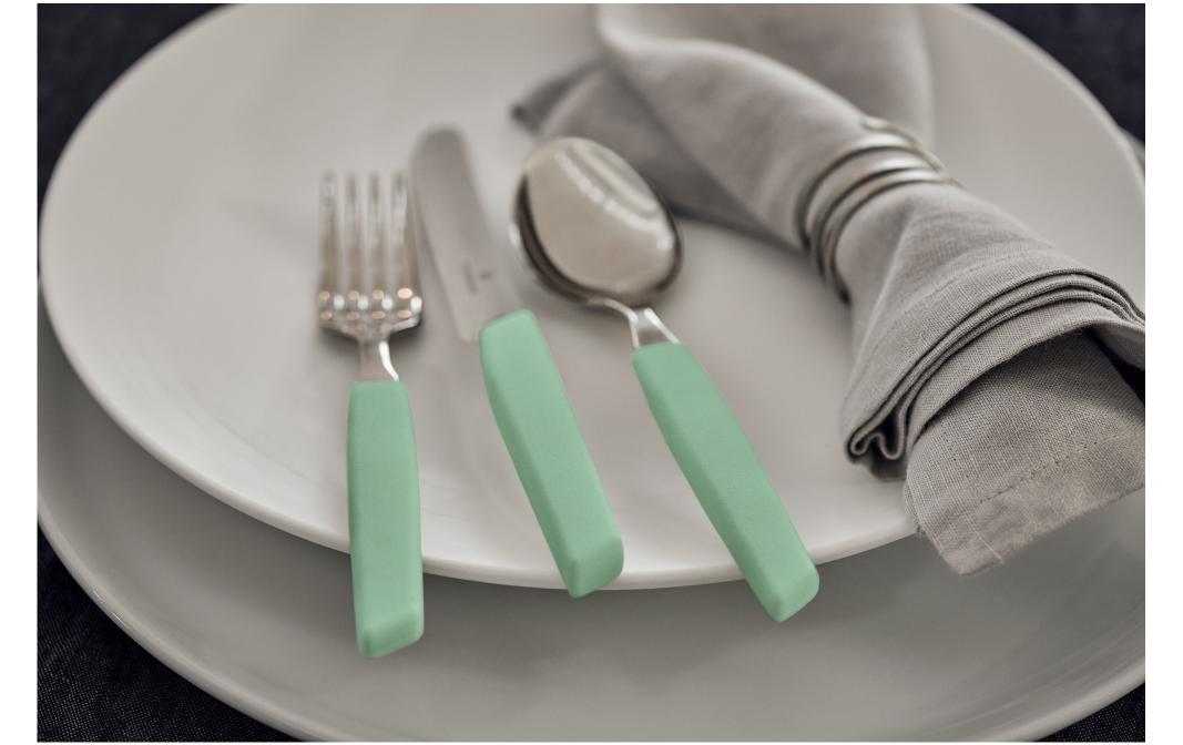 Victorinox Swiss Modern Tafelgabel – 20,5 cm, Edelstahl, Kunststoffgriff, Mint, spülmaschinenfest