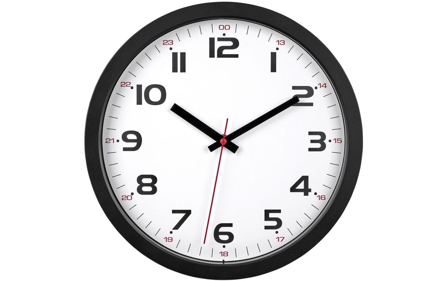TFA-Dostmann TFA Dostmann Wanduhr – Analog, Lautlos, Ø 30,5 cm, Schwarz, Kunststoff