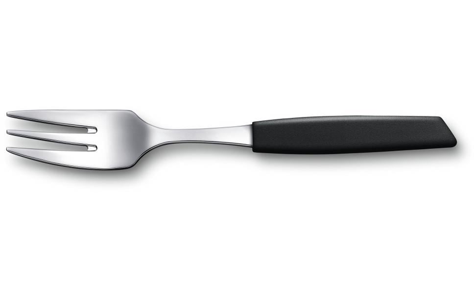 Victorinox Kuchengabel – 15,5 cm, Edelstahl, Kunststoffgriff, Schwarz, spülmaschinenfest