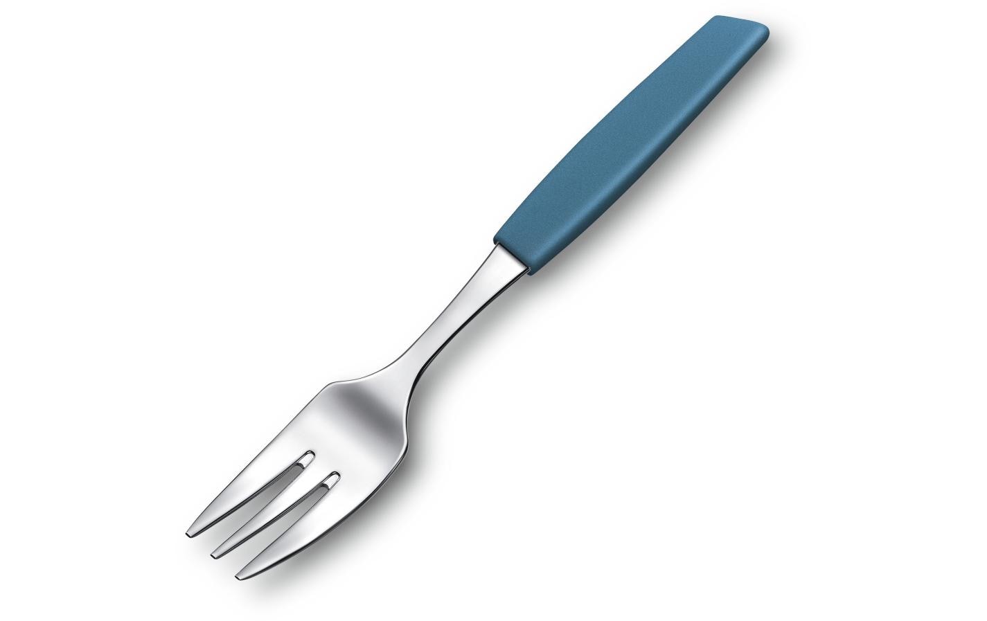 Victorinox Kuchengabel – 15,5 cm, Edelstahl, Kunststoffgriff, Blau, spülmaschinenfest