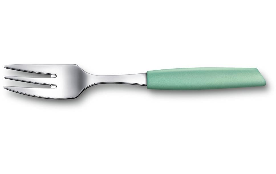 Victorinox Swiss Modern Kuchengabel – 15,5 cm, Edelstahl, Kunststoffgriff, Mint, spülmaschinenfest