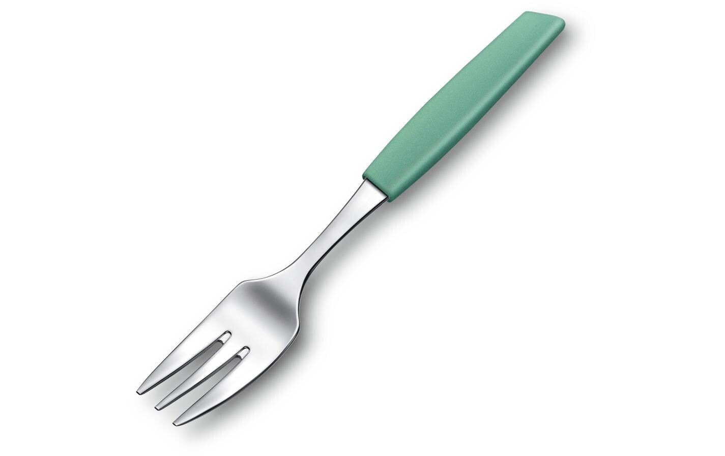 Victorinox Swiss Modern Kuchengabel – 15,5 cm, Edelstahl, Kunststoffgriff, Mint, spülmaschinenfest