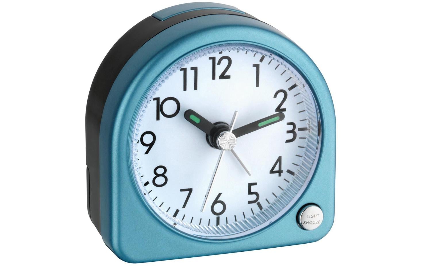 TFA-Dostmann TFA Dostmann Quarz-Wecker – Analog, Schlummerfunktion, 6,1 × 6,1 × 3,3 cm, Blau, Kunststoff