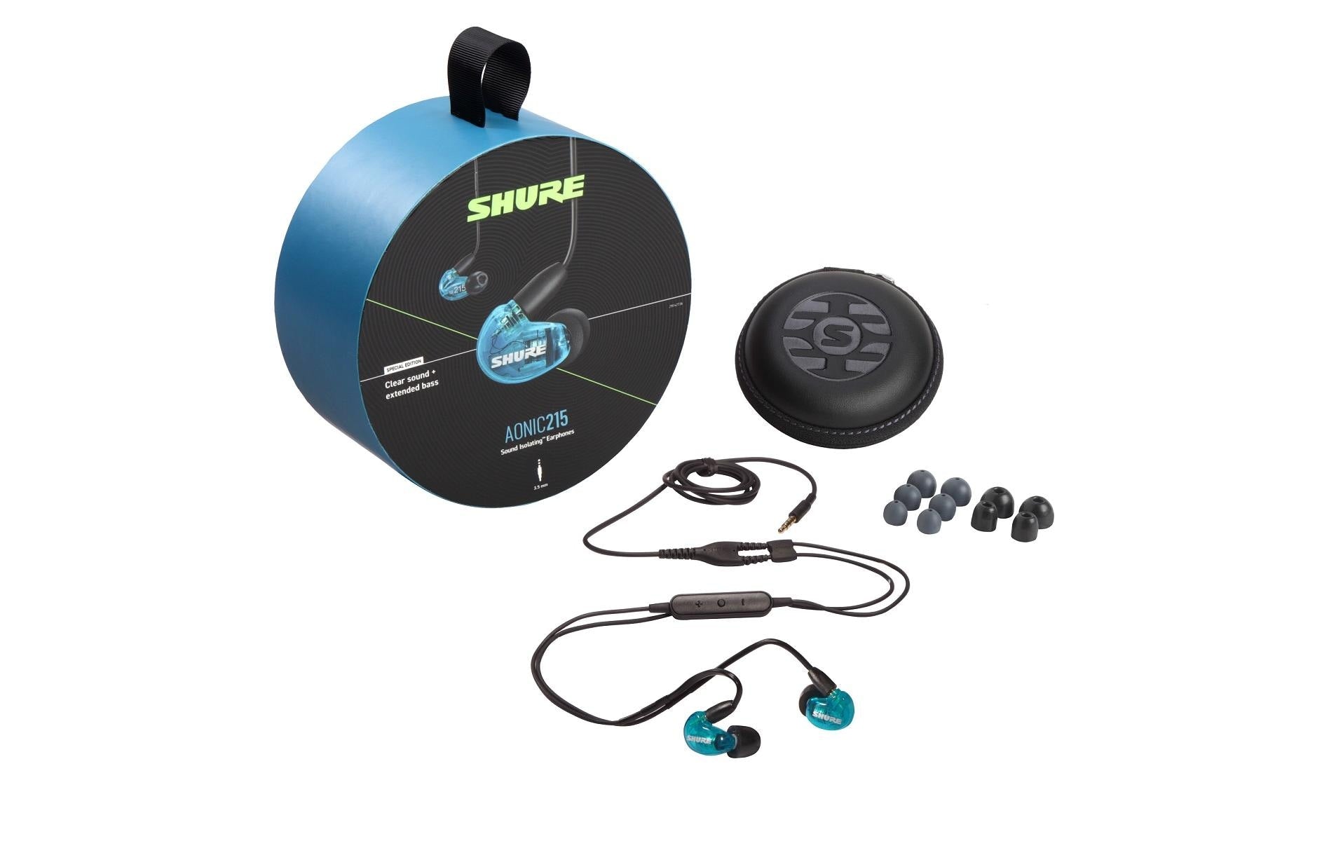 Shure SE215DYBLUNI-EFS – In-Ear Kopfhörer – kabelgebunden – blau