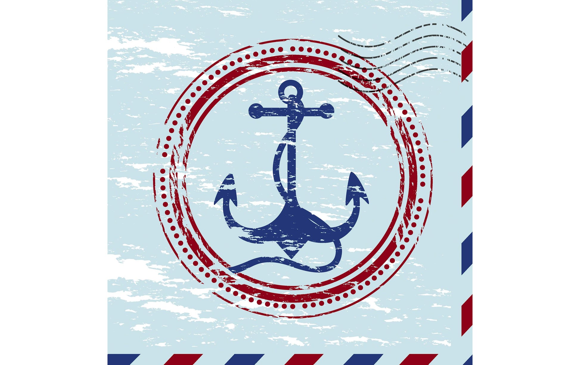 Paper + Design Servietten Anchor – blau – 33 × 33 cm, 3-lagig – 20 Stück