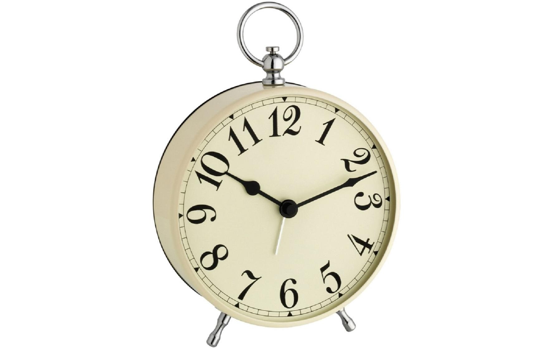TFA-Dostmann TFA Dostmann Quarz-Wecker – Analog, 12,5 × 16 × 8,5 cm, beige, Glas