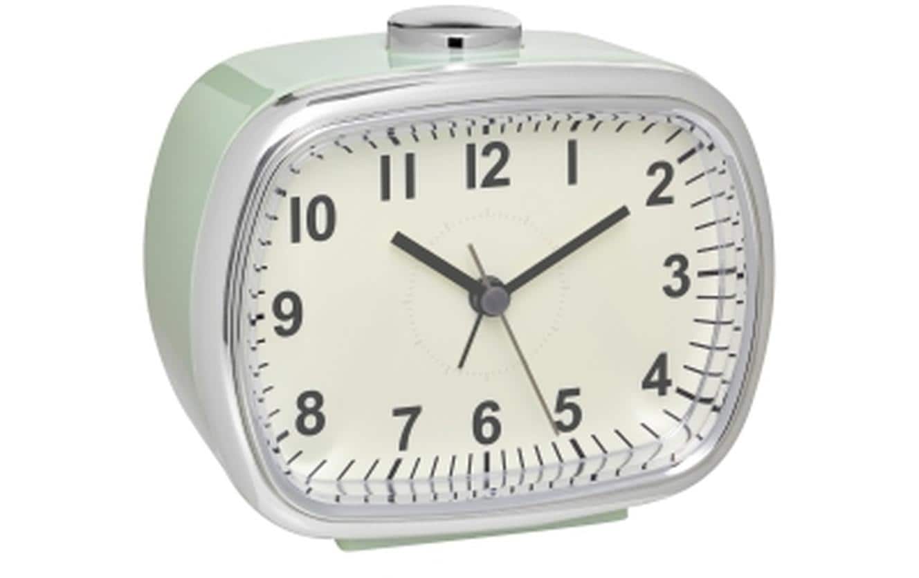 TFA-Dostmann TFA Dostmann Quarz-Wecker – Analog, Schlummerfunktion, 11,0 × 9,2 × 6,0 cm, Mint, Kunststoff