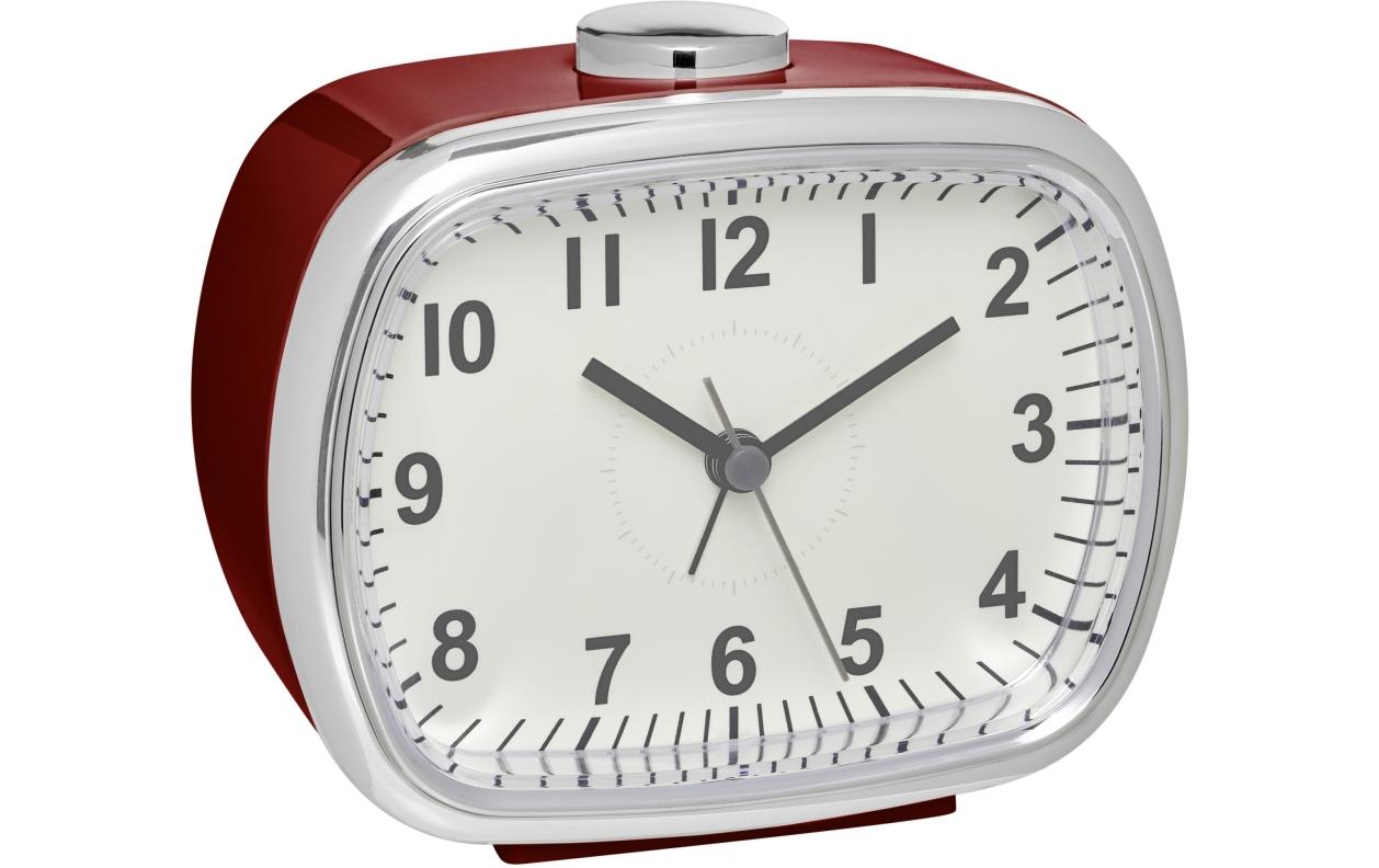 TFA-Dostmann TFA Dostmann Quarz-Wecker – Analog, Schlummerfunktion, 11 × 9,2 × 6 cm, rot, Kunststoff