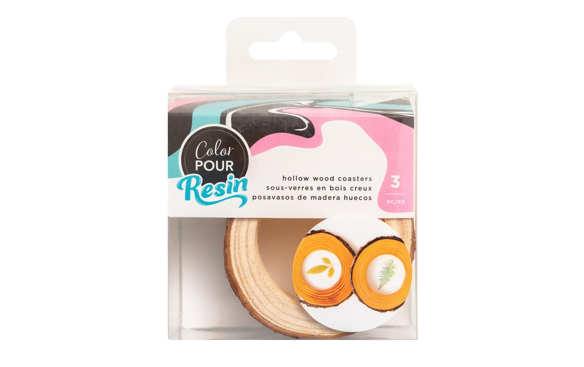 American Crafts Giessform – Untersetzer – Holz – 3 Stück – für Giessmasse