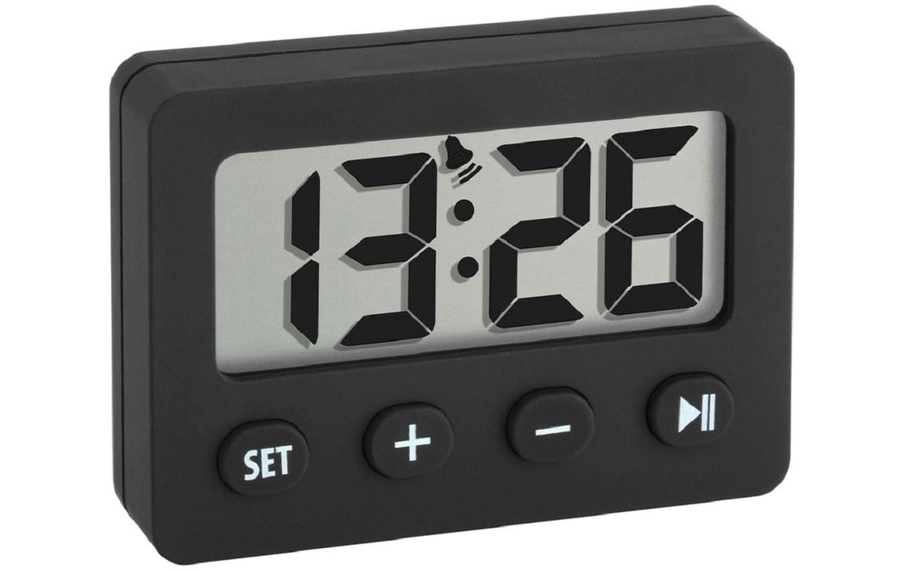 TFA-Dostmann TFA Dostmann Digitalwecker – Timer, 5,9 × 4,2 × 1,4 cm, schwarz, Gummi