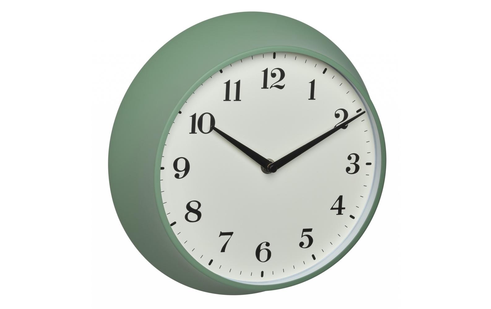 TFA-Dostmann TFA Dostmann Wanduhr – Funk, analog, Ø 27 cm, grün, Metall/Glas