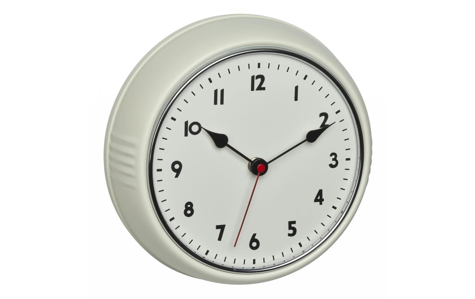 TFA-Dostmann TFA Dostmann Wanduhr – Funk, analog, Ø 24 cm, Beige, Metall/Glas